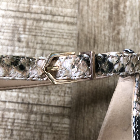 Sam Edelman Yaro Leather Snake print Square heels - Picture 8 of 14